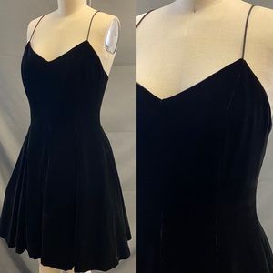 Black velvet dress